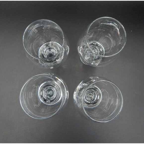 Pier 1 One Bubble Stem Wine Glasses Clear Glassware Set of 4 Hand Blown - Picture 9 of 11